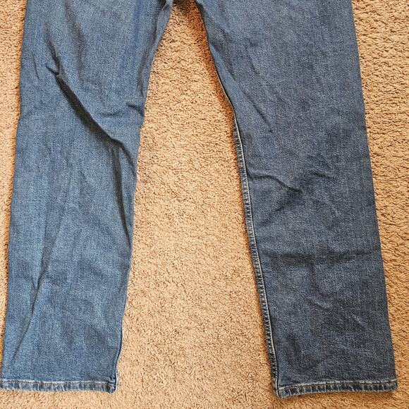 Levis 505 Jeans Mens 36x32 Fit 36x31 Blue Denim Stretch Straight Cowboy Rodeo - Picture 11 of 14